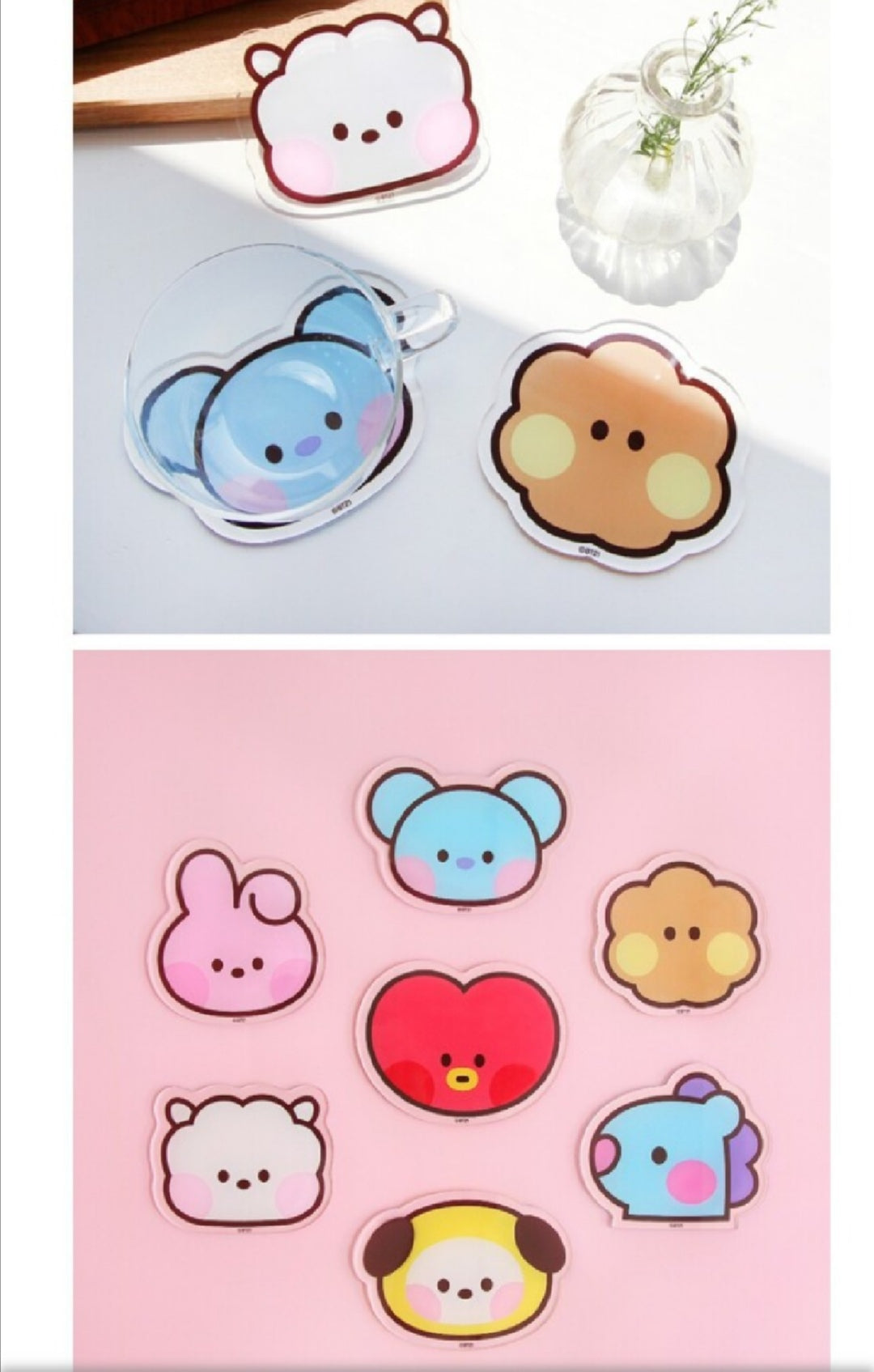 [PREORDER] BT21 - MININI FACE ACRYLIC COASTER