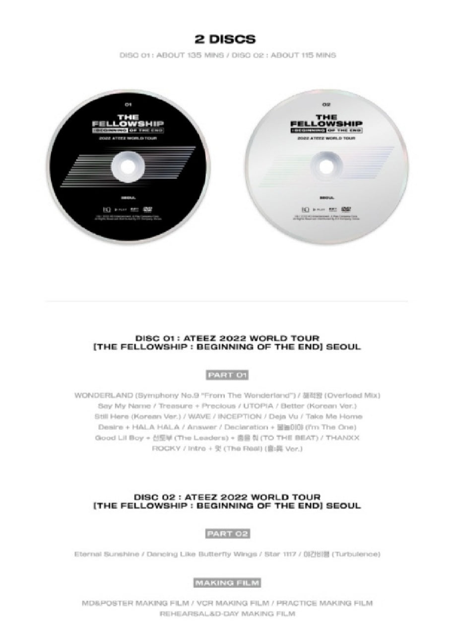 [PREORDER] ATEEZ - THE FELLOWSHIP : BEGINNING OF THE END SEOUL [DVD]