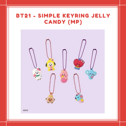 [PREORDER] BT21 - SIMPLE KEYRING JELLY CANDY (MP)