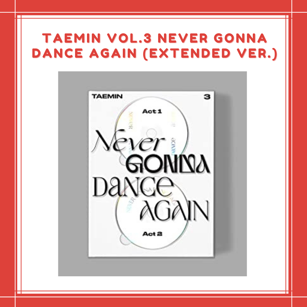 [PREORDER] TAEMIN - VOL.3 NEVER GONNA DANCE AGAIN (EXTENDED VER.)