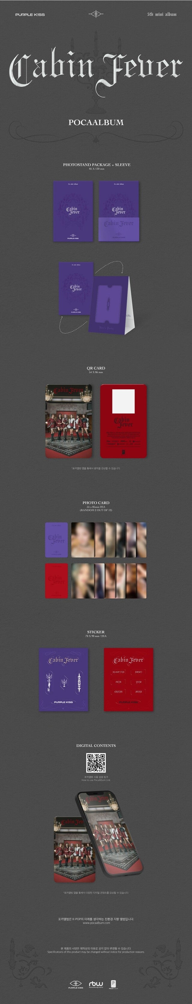 [PREORDER] PURPLE KISS - CABIN FEVER (5TH MINI ALBUM) POCAALBUM