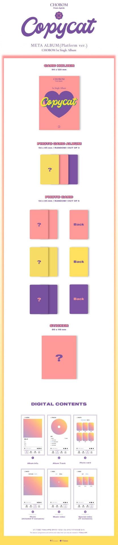 [PREORDER] APINK CHOBOM - COPYCAT (1ST SINGLE ALBUM) META ALBUM (PLATFORM VER.)