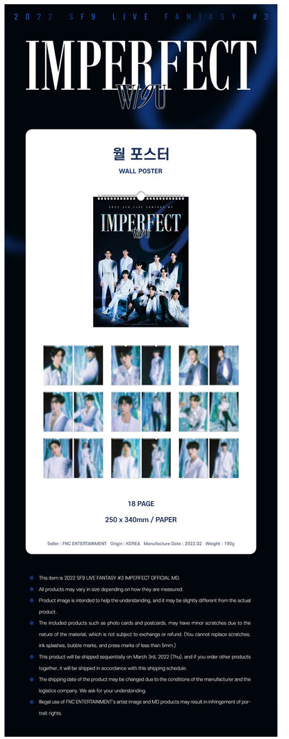[PREORDER] SF9] LIVE FANTASY ＃3 IMPERFECT OFFICIAL MD