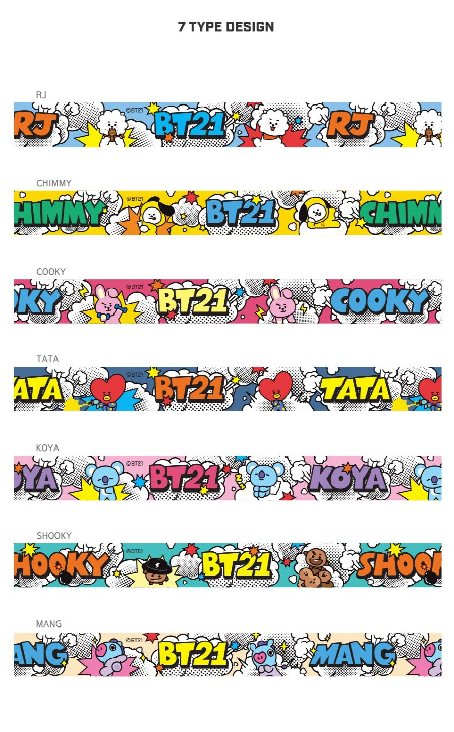 [PREORDER] BT21 - HAND STRAP POP