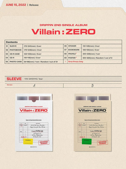 [PREORDER] DRIPPIN - VILLAIN : ZERO (2ND SINGLE ALBUM)