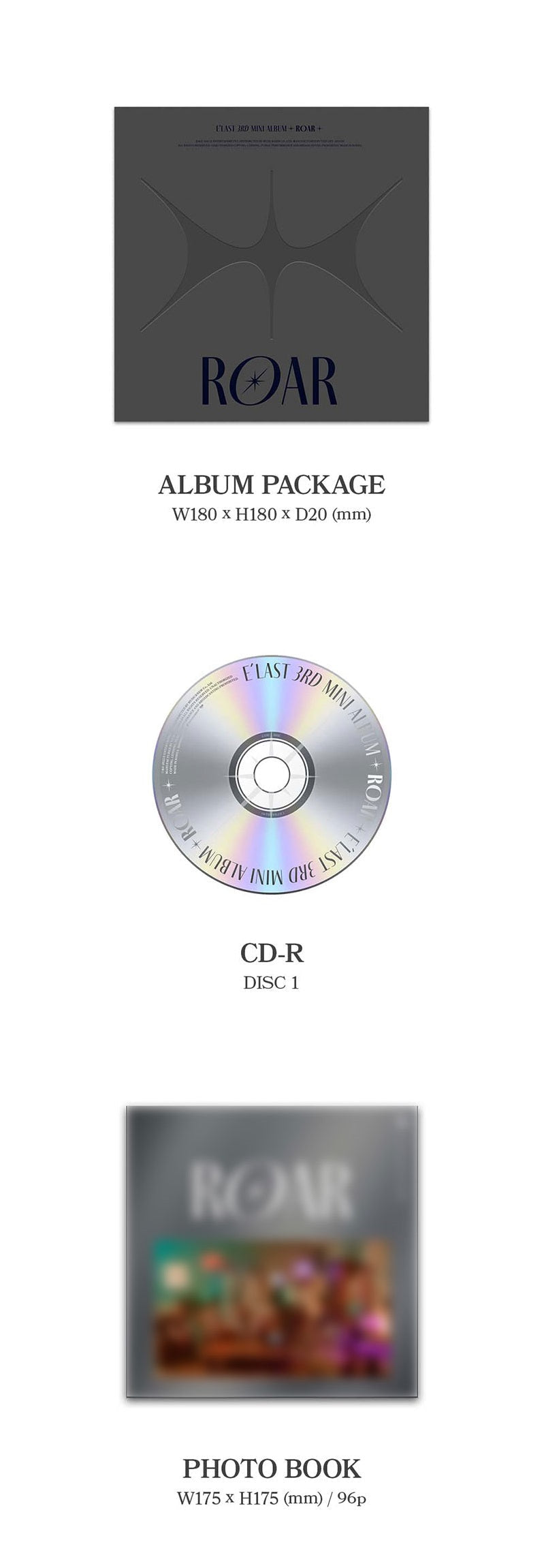 [PREORDER] E'LAST - SIGNED ALBUM ROAR (3RD MINI ALBUM) GRAY VER