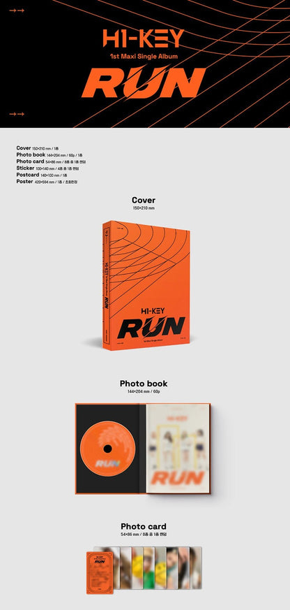 [PREORDER] H1-KEY - RUN (1ST MAXI SINGLE ALBUM)