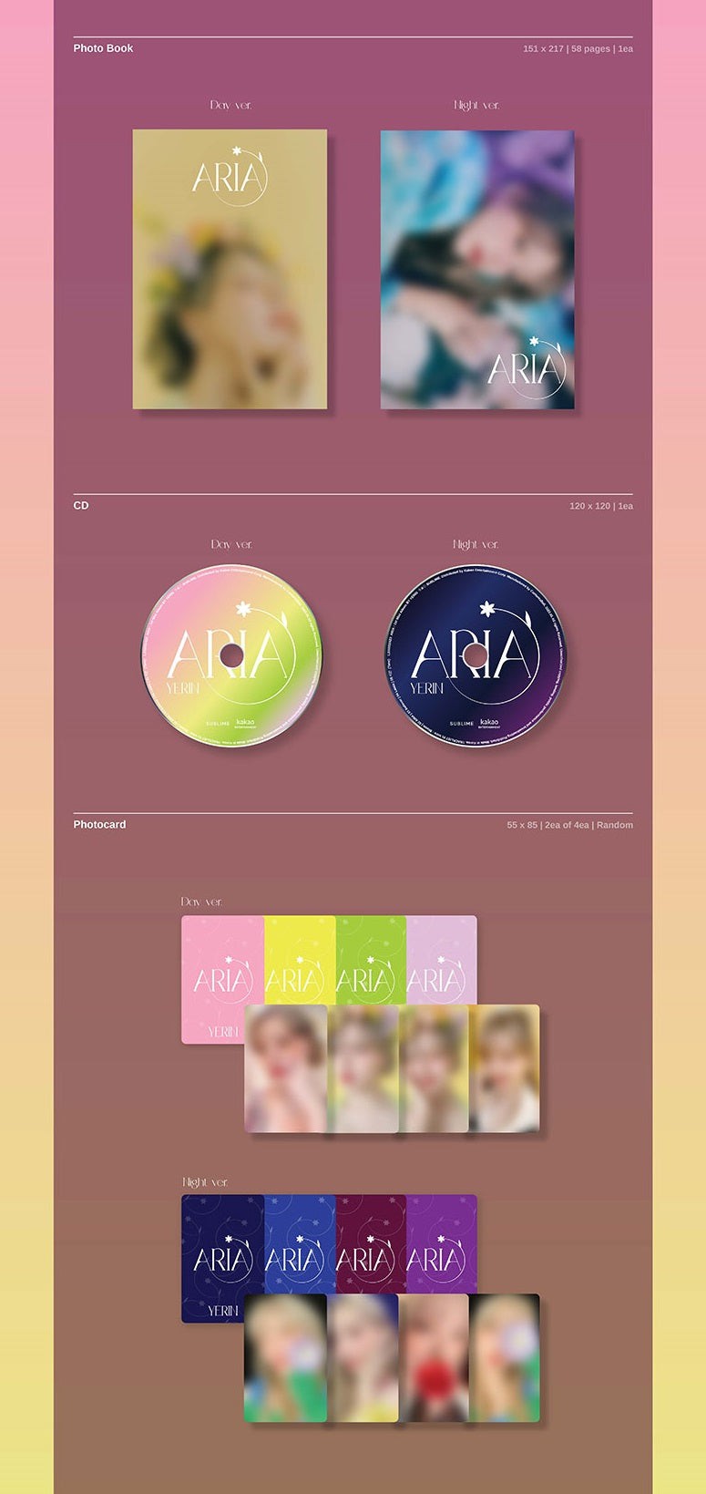 [PREORDER] YERIN - ARIA (1ST MINI ALBUM)