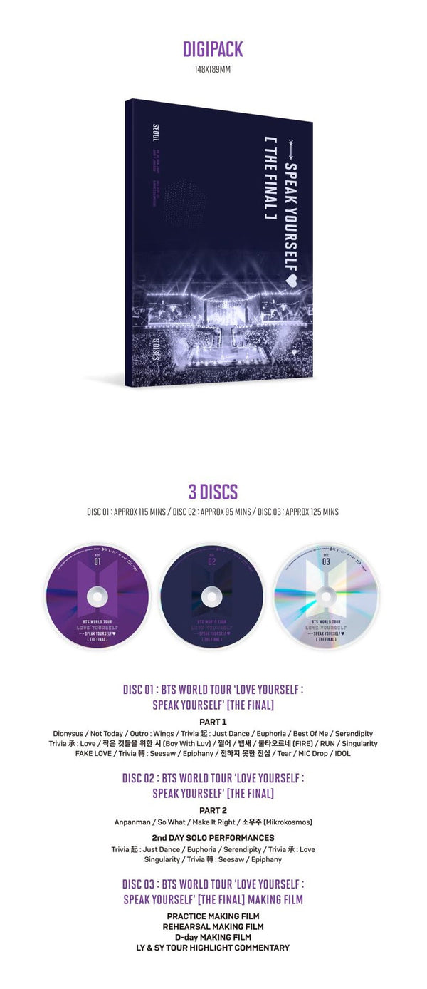 [PREORDER] BTS - WORLD TOUR ‘LOVE YOURSELF : SPEAK YOURSELF’ THE FINAL BLU-RAY